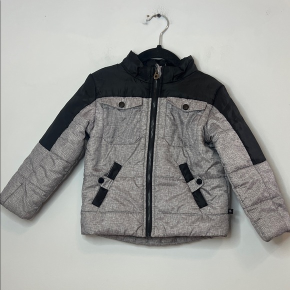 Truly Scrumptious Kids Gray and Black Jacket Puffer Coat Toddler Boys Size 3T - Picture 1 of 4